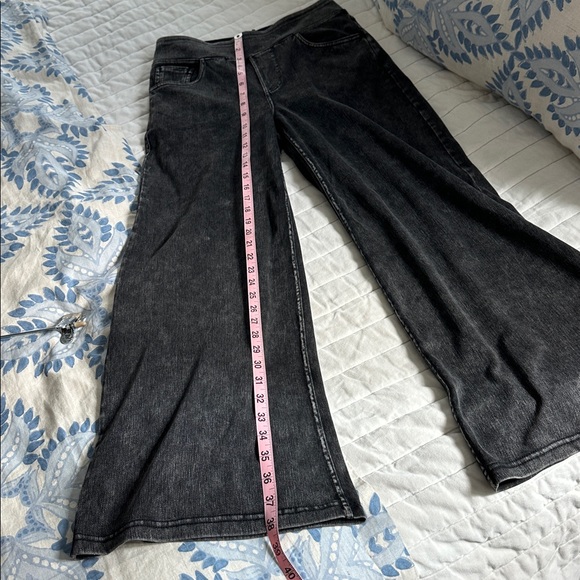 HALARA Charcoal Denim wide leg Jean M Petite - Picture 4 of 8